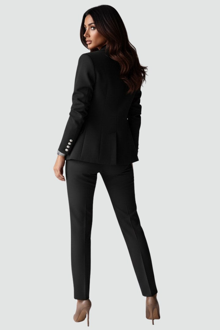 Savannah | Women's Tailored Two-Piece Suit Set - Pink