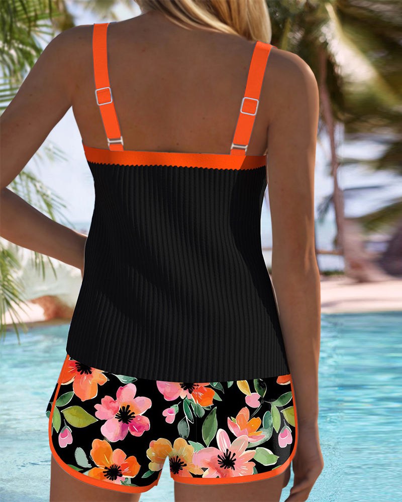 Savannah | Women's Tummy Control Tankini Set - Fuchsia