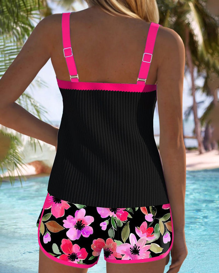 Savannah | Women's Tummy Control Tankini Set - Blue