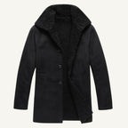 Sawyer | Men's Shearling Collar Overcoat, Tailored Winter Coat | Animated Apparel
