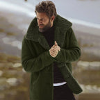 Sawyer | Men's Shearling Collar Overcoat, Tailored Winter Coat | Animated Apparel