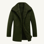 Sawyer | Men's Shearling Collar Overcoat, Tailored Winter Coat | Animated Apparel