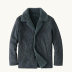 Sawyer | Men's Shearling Collar Overcoat, Tailored Winter Coat | Animated Apparel