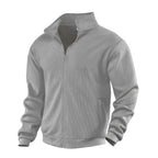 Eloise | Women's Zip-Through Cardigan with Stand Collar, Ribbed Knit Cardigan | Animated Apparel
