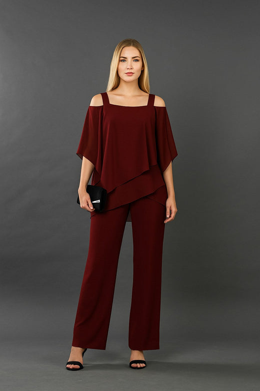 Scarlett | Women's Elegant Two-Piece Evening Set - Black