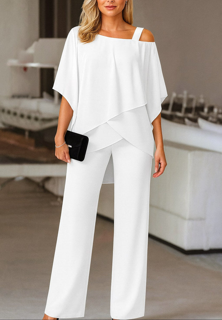 Scarlett | Women's Elegant Two-Piece Evening Set - White