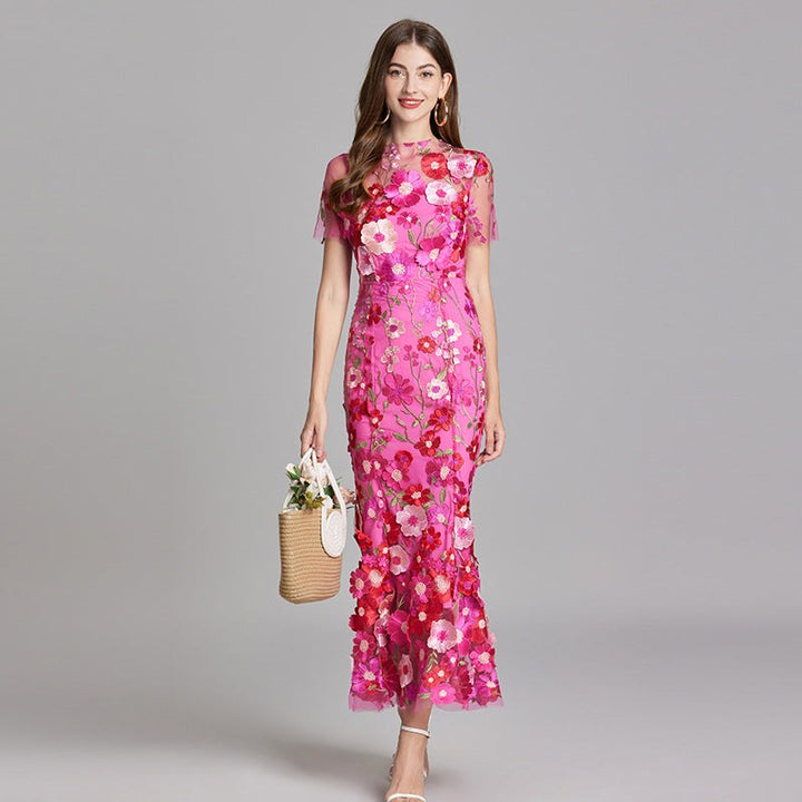 Scarlett | Women's Floral Midi Dress - Yellow