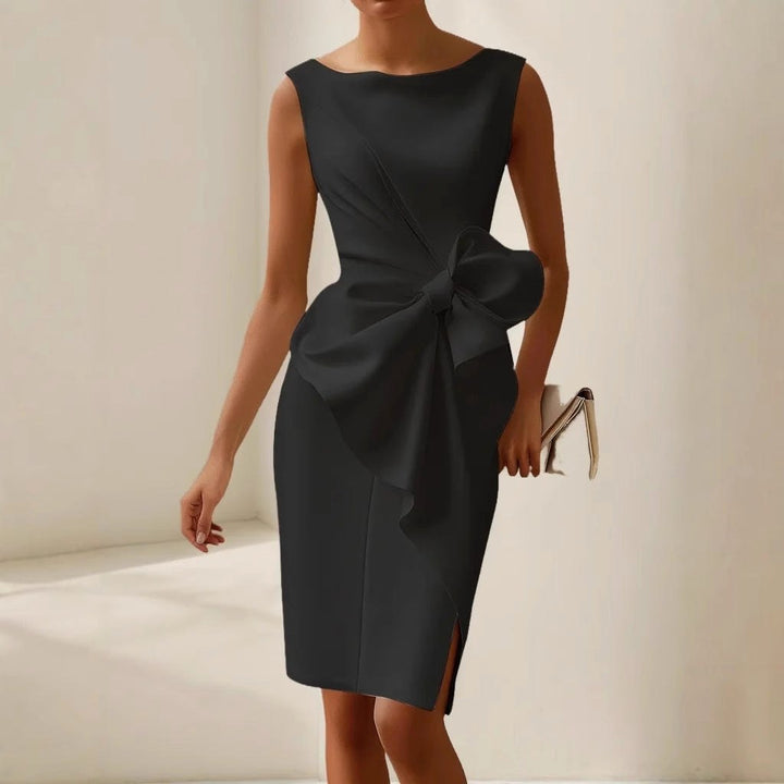 Scarlett | Women's Sleeveless Bow Detail Midi Dress - image 10