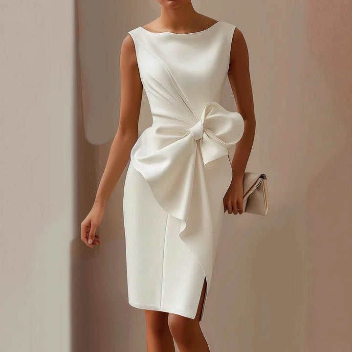 Scarlett | Women's Sleeveless Bow Detail Midi Dress - image 12