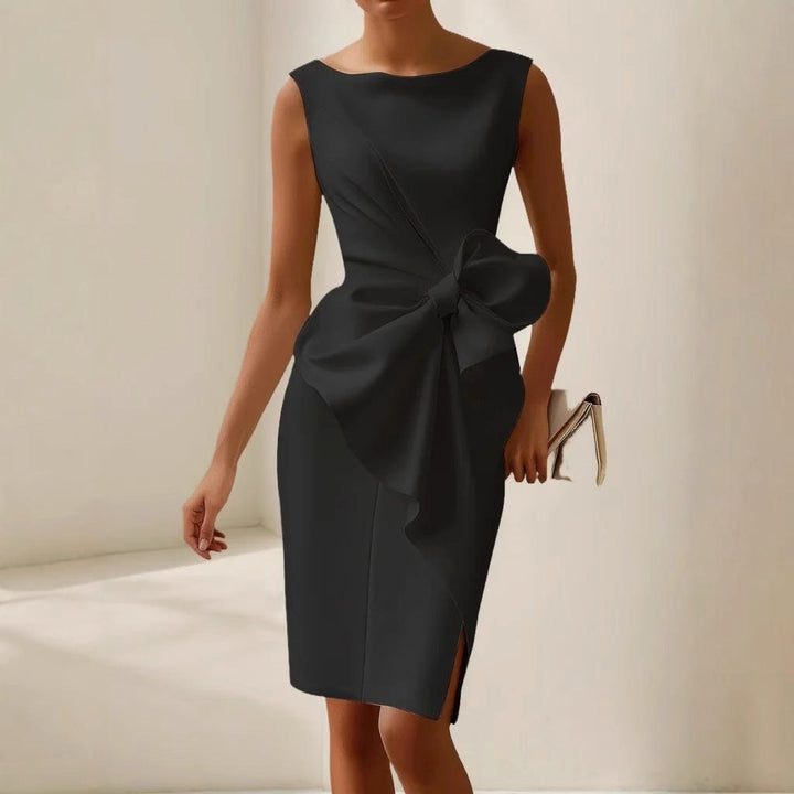 Scarlett | Women's Sleeveless Bow Detail Midi Dress - image 15