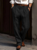Sean | Men's Classic Pleated Trousers, Comfortable Dress Trousers | Animated Apparel
