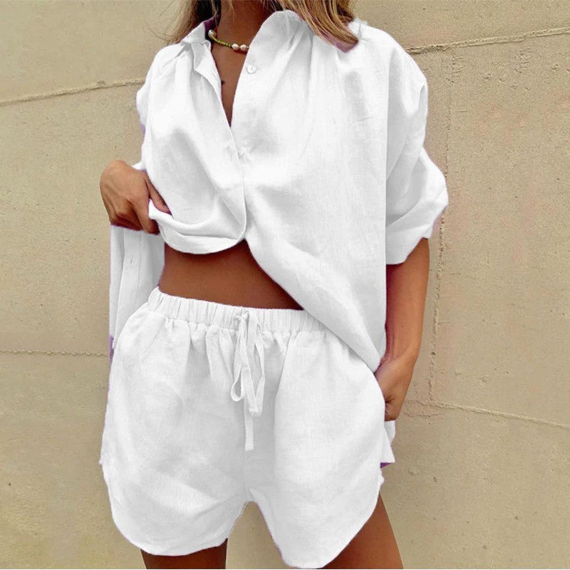 Selena | Women's Linen Two-Piece Summer Set - image 3