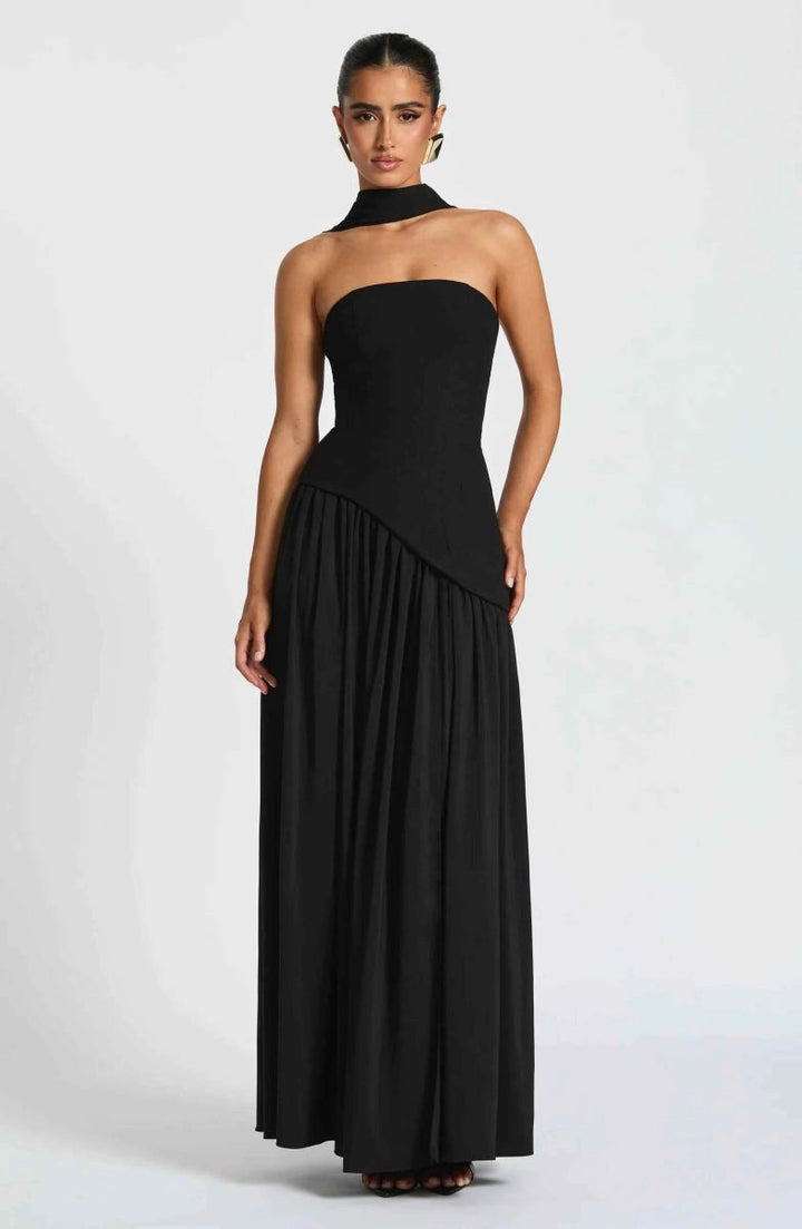 Seraphina | Women's Maxi Dress with Side Slit and Draped Details - image 10