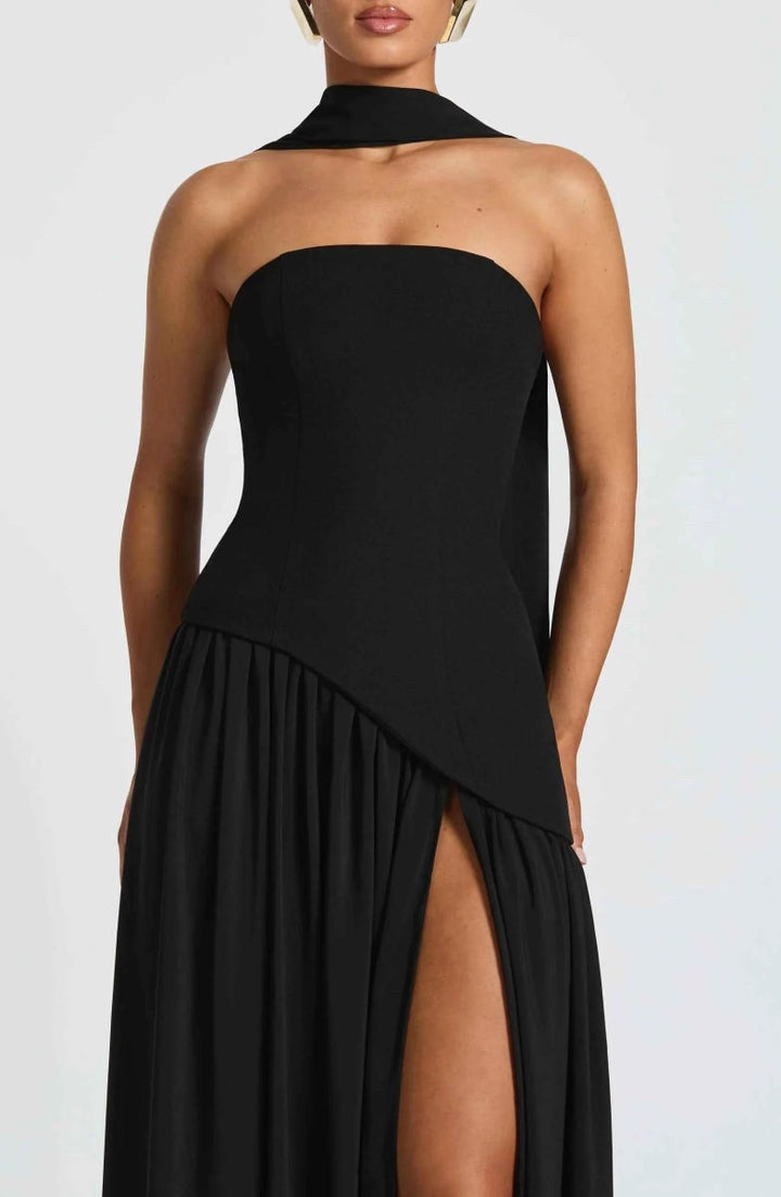 Seraphina | Women's Maxi Dress with Side Slit and Draped Details - image 11