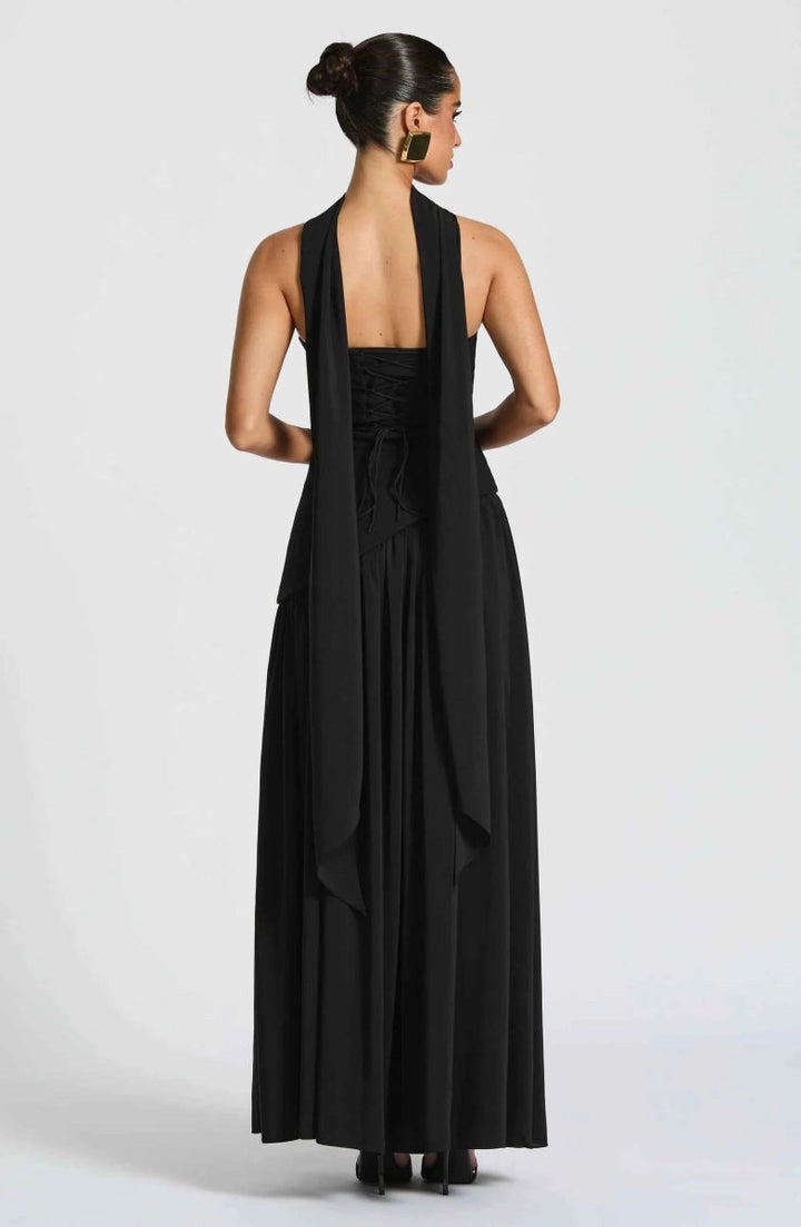 Seraphina | Women's Maxi Dress with Side Slit and Draped Details - image 12