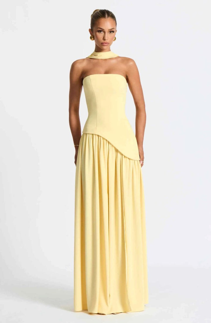 Seraphina | Women's Maxi Dress with Side Slit and Draped Details - image 14