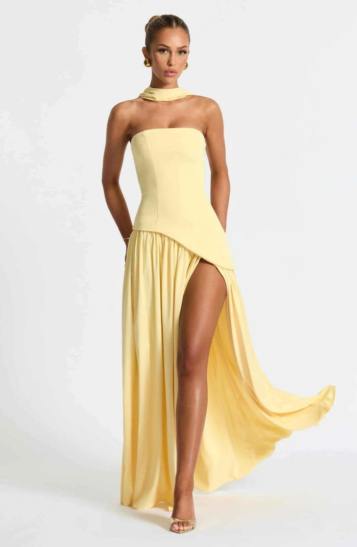 Seraphina | Women's Maxi Dress with Side Slit and Draped Details - image 15