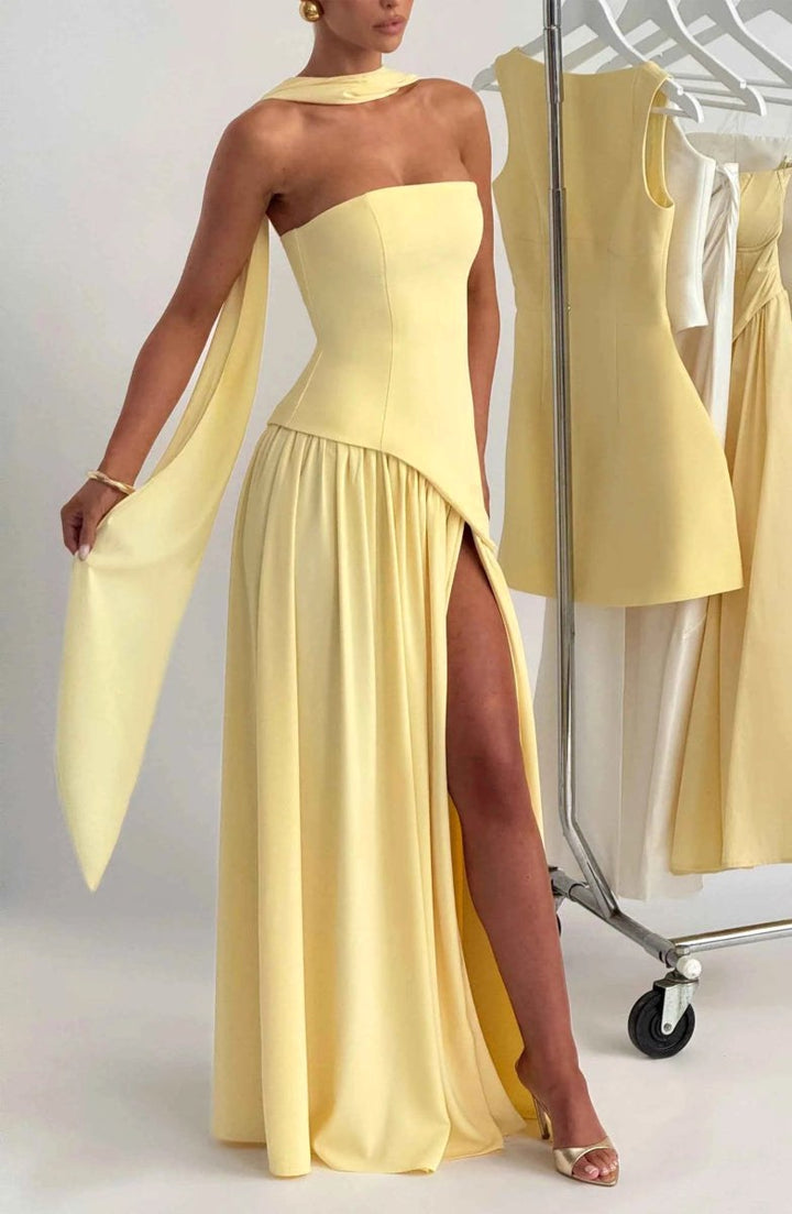 Seraphina | Women's Maxi Dress with Side Slit and Draped Details - image 16