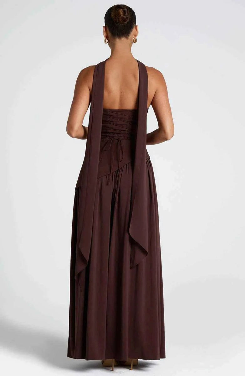 Seraphina | Women's Maxi Dress with Side Slit and Draped Details - image 7