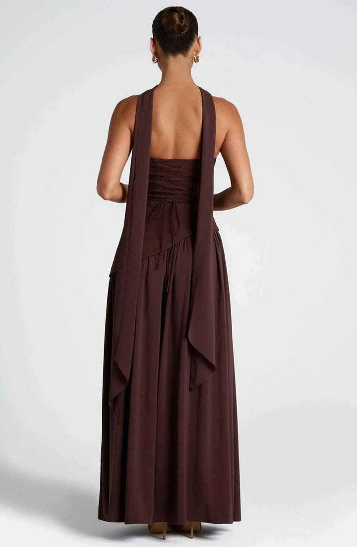 Seraphina | Women's Maxi Dress with Side Slit and Draped Details - image 7