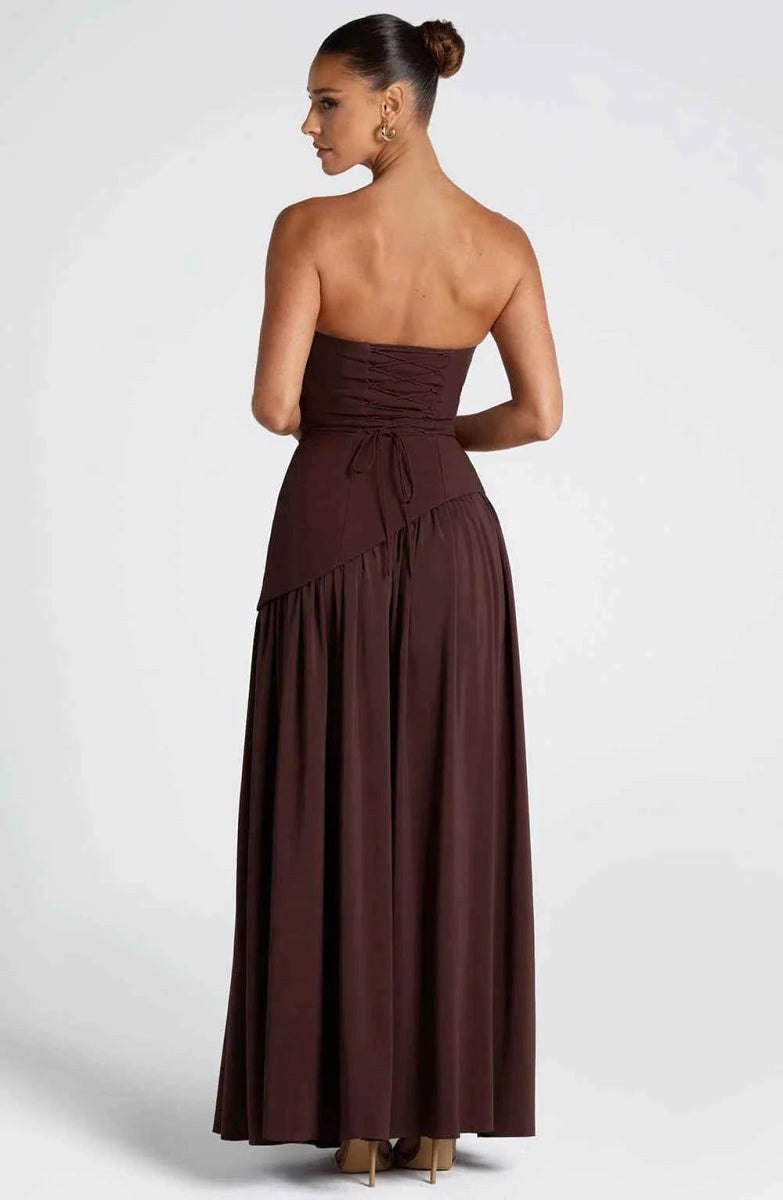 Seraphina | Women's Maxi Dress with Side Slit and Draped Details - image 8