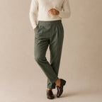 Shane | Men's High Waist Double Pleated Trousers, Tailored Formal Trousers | Animated Apparel