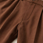 Shane | Men's High Waist Double Pleated Trousers, Tailored Formal Trousers | Animated Apparel | Grey