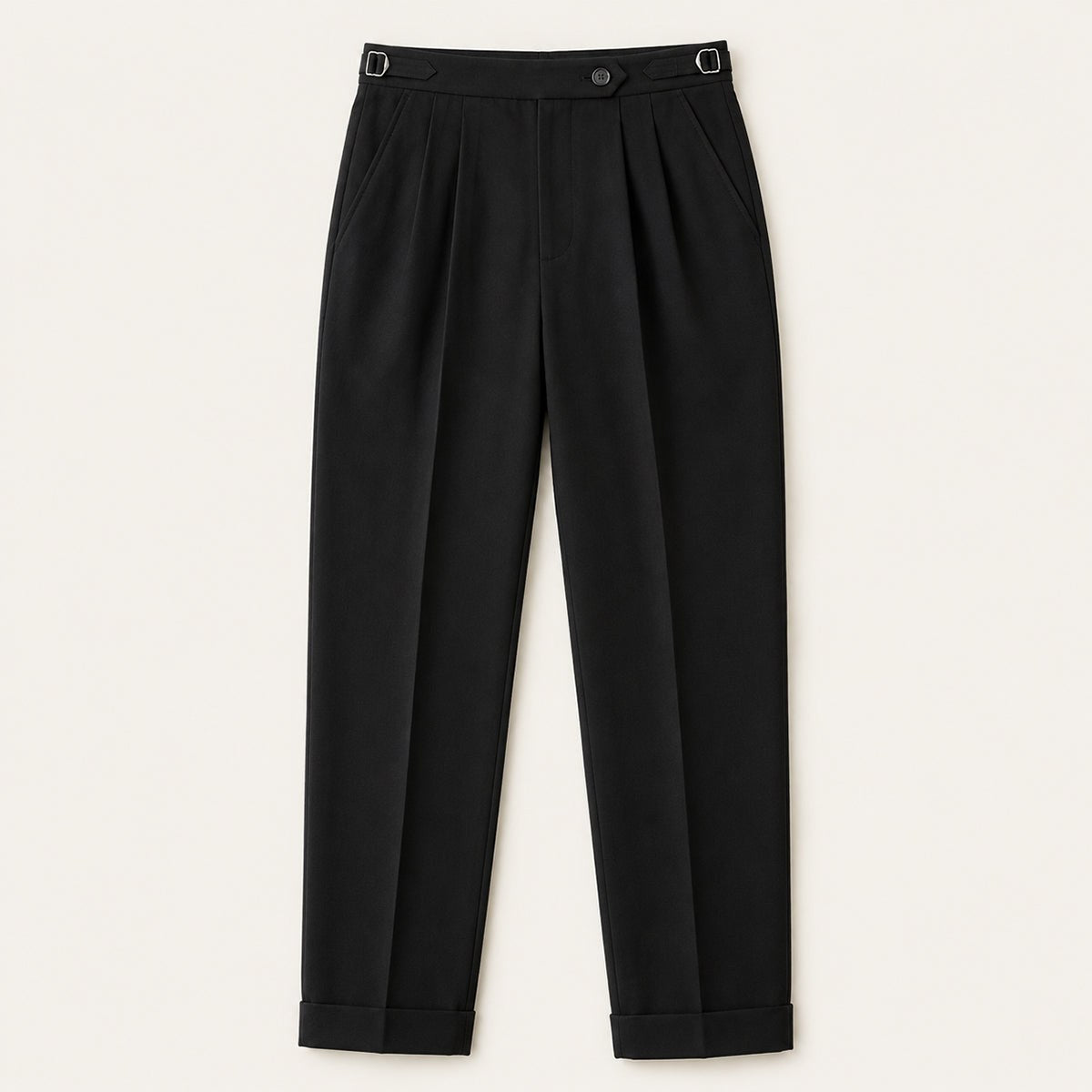 Shane | Men's High Waist Double Pleated Trousers, Tailored Formal Trousers | Animated Apparel