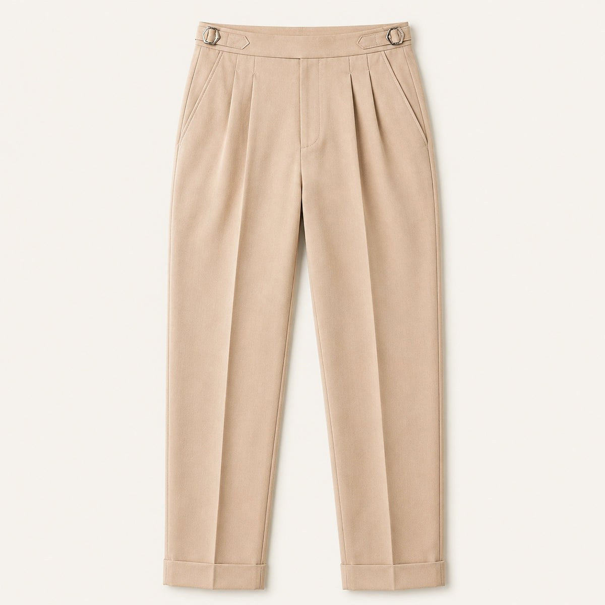 Shane | Men's High Waist Double Pleated Trousers, Tailored Formal Trousers | Animated Apparel