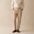 Shane | Men's High Waist Double Pleated Trousers, Tailored Formal Trousers | Animated Apparel