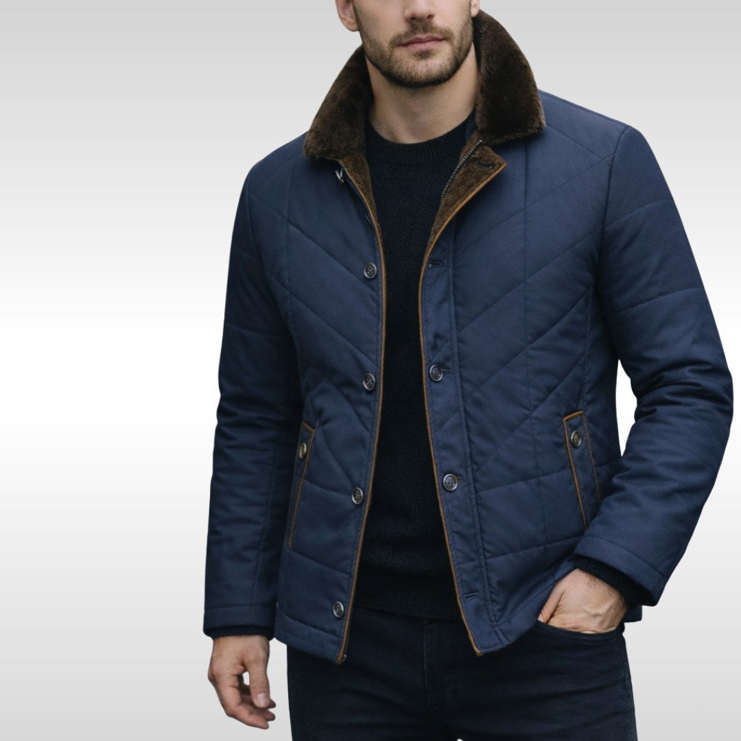 Shane | Men's Padded Jacket with Soft Lining, Lightweight Insulated Coat | Animated Apparel | Black
