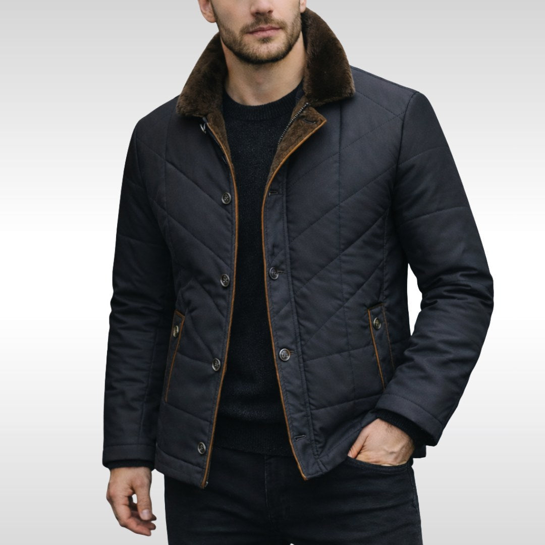 Shane | Men's Padded Jacket with Soft Lining, Lightweight Insulated Coat | Animated Apparel | Brown