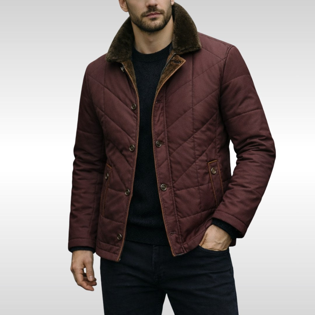 Shane | Men's Padded Jacket with Soft Lining, Lightweight Insulated Coat | Animated Apparel | Blue
