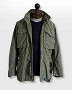 Simon | Men's Military Field Jacket, Adjustable Drawstring Outdoor Jacket | Animated Apparel | Black