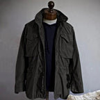 Simon | Men's Military Field Jacket, Adjustable Drawstring Outdoor Jacket | Animated Apparel