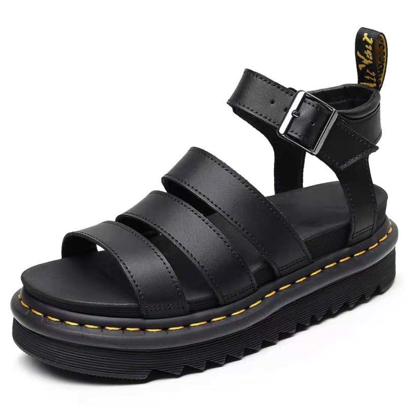 Skylar | Women's Strappy Platform Sandals - White
