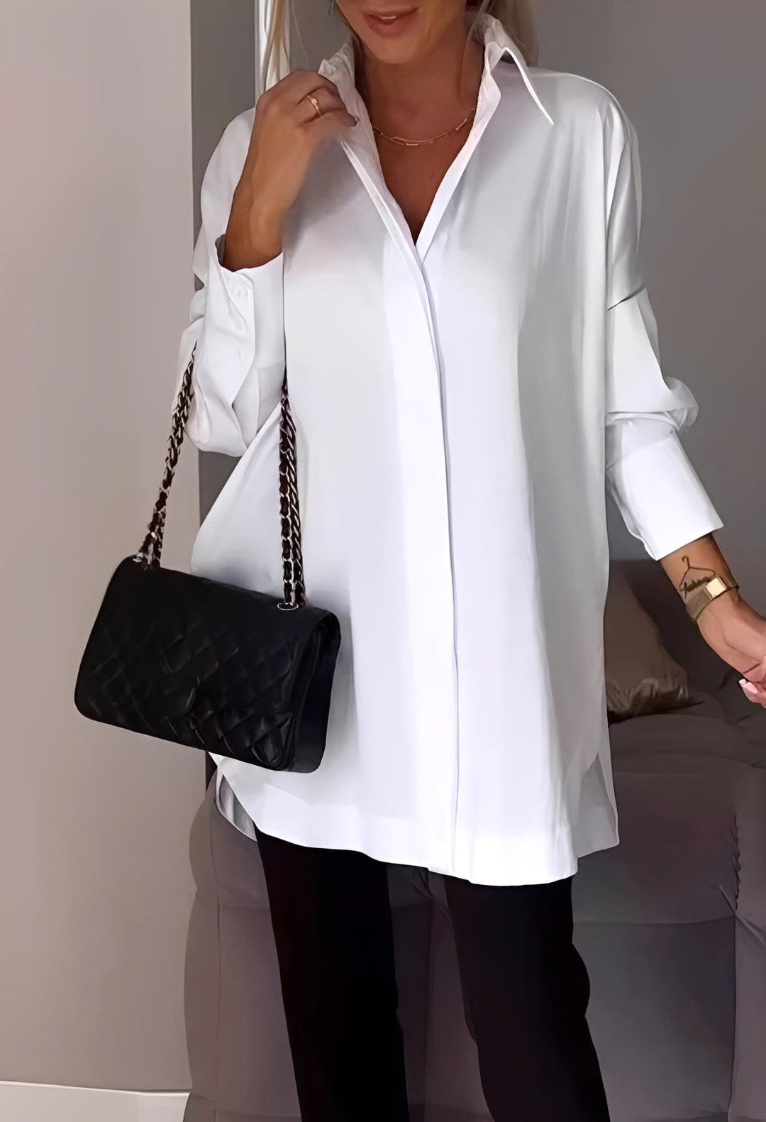 Sloane | Women's Long Sleeve Collared Shirt - image 4