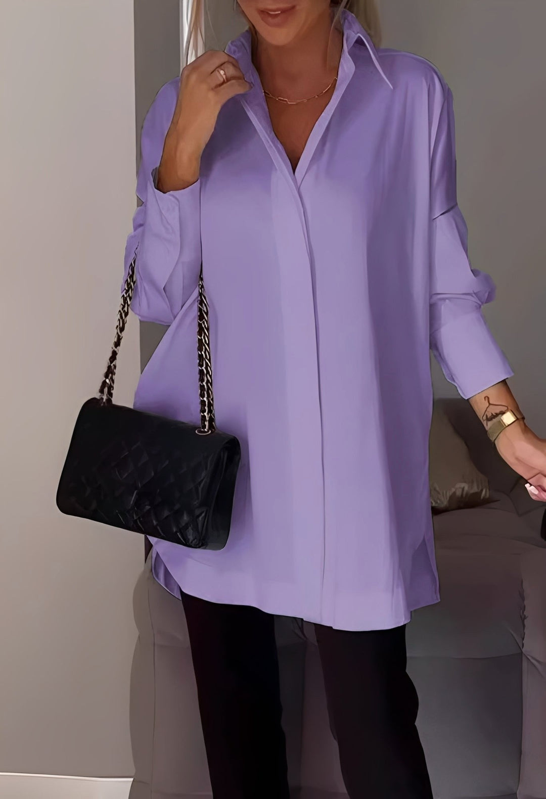 Sloane | Women's Long Sleeve Collared Shirt - image 5