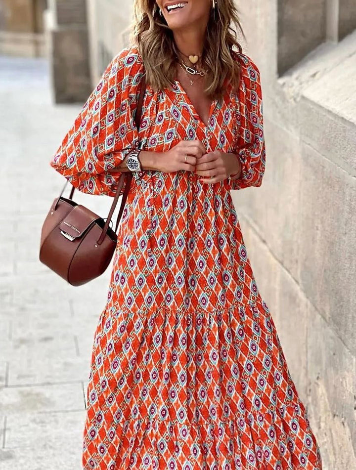 Sophia | Women's Boho Lightweight V-Neck Maxi Dress - image 17