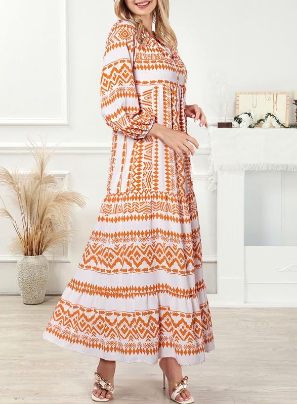 Sophia | Women's Boho Lightweight V-Neck Maxi Dress - image 18