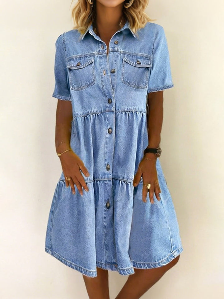 Sophia | Women's Casual Denim Shirt Dress - image 1