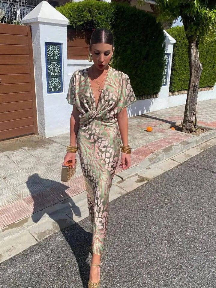 Sophie | Women's Wrap Midi Dress - image 2