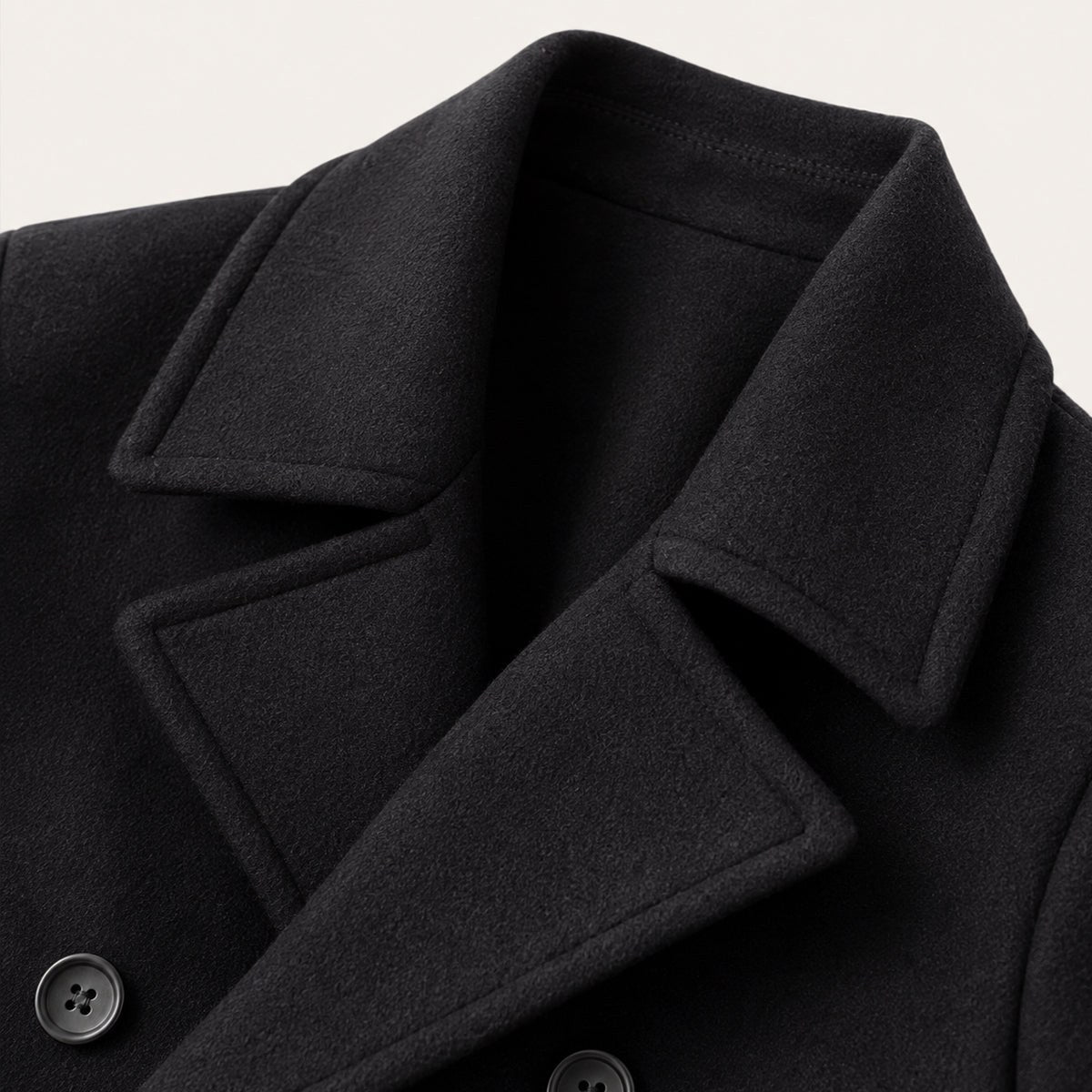 Spencer | Men's Double Breasted Wool Peacoat, Warm Winter Coat | Animated Apparel