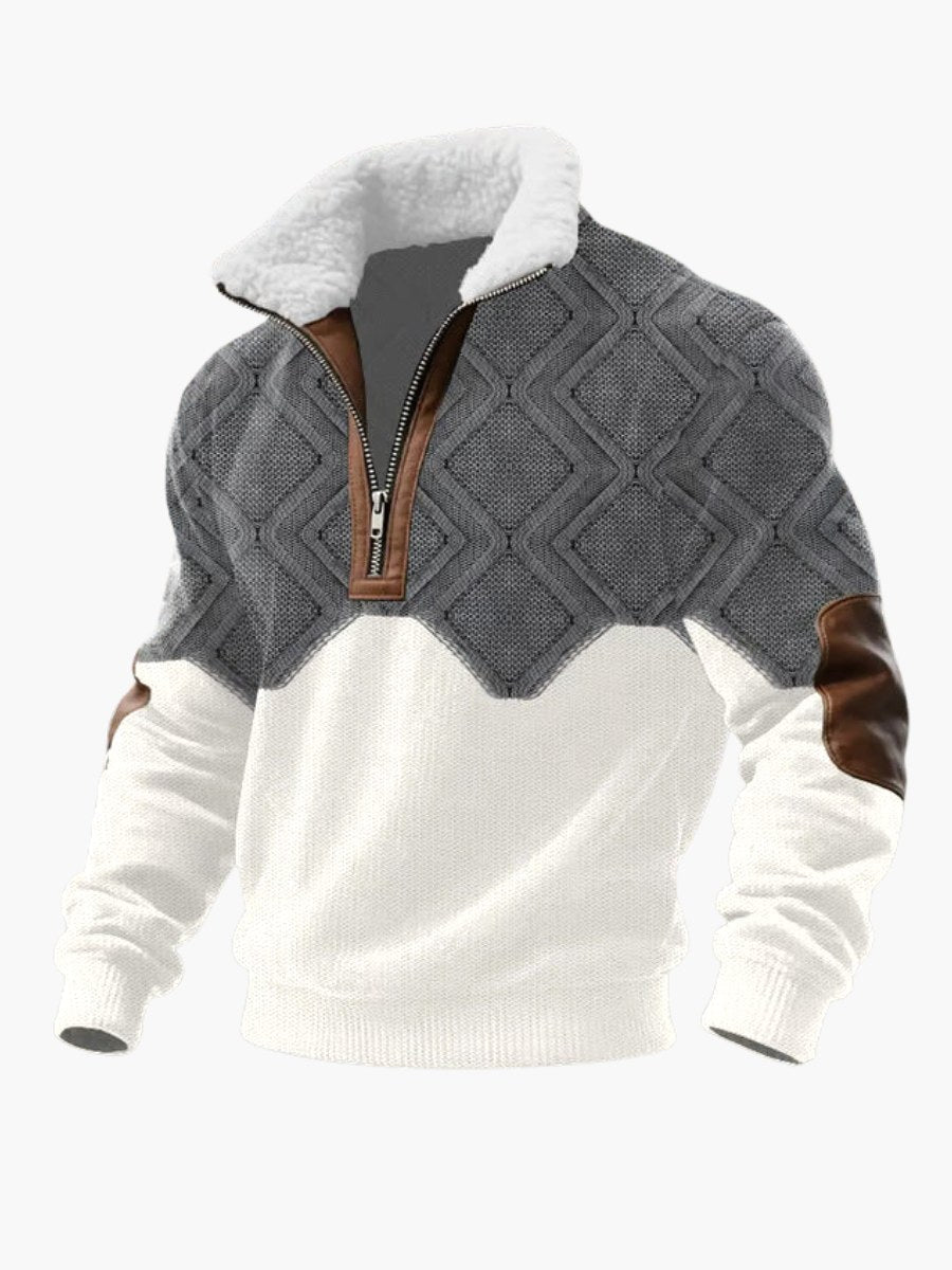 Spencer | Men's High-Neck Fleece Jumper, Warm Layering Jumper | Animated Apparel