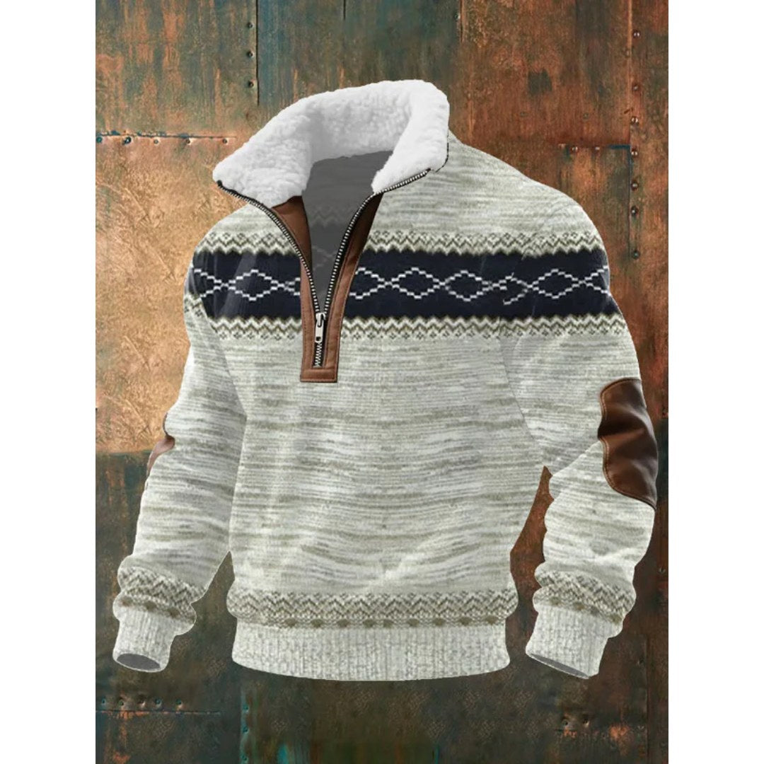 Spencer | Men's High-Neck Fleece Jumper, Warm Layering Jumper | Animated Apparel