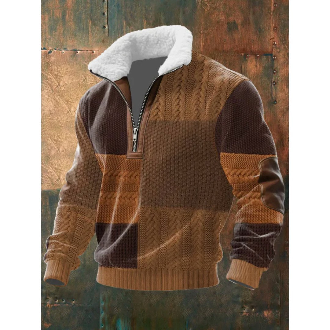 Spencer | Men's High-Neck Fleece Jumper, Warm Layering Jumper | Animated Apparel