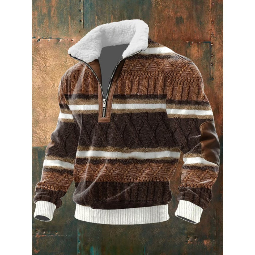 Spencer | Men's High-Neck Fleece Jumper, Warm Layering Jumper | Animated Apparel