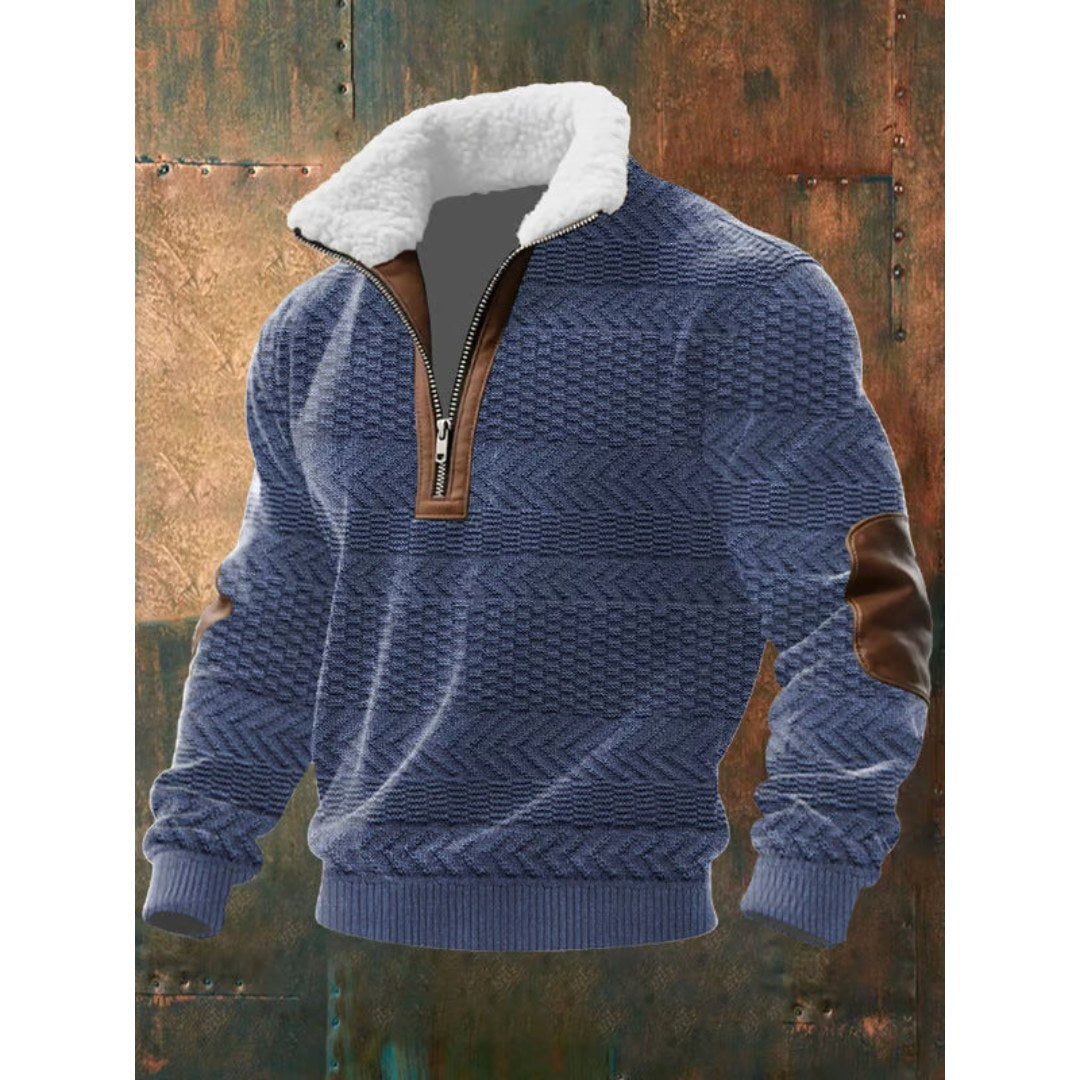 Spencer | Men's High-Neck Fleece Jumper, Warm Layering Jumper | Animated Apparel