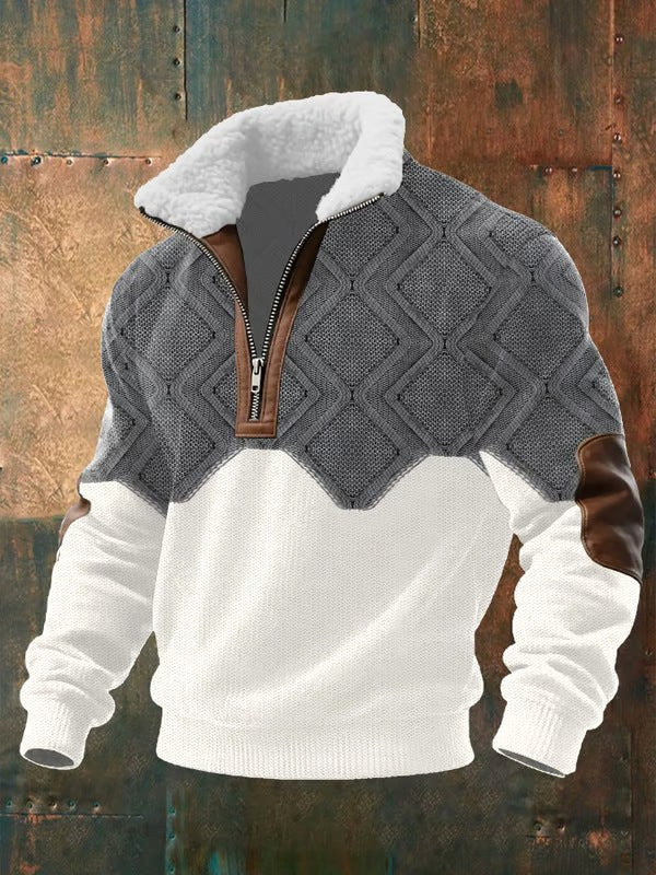 Spencer | Men's High-Neck Fleece Jumper, Warm Layering Jumper | Animated Apparel
