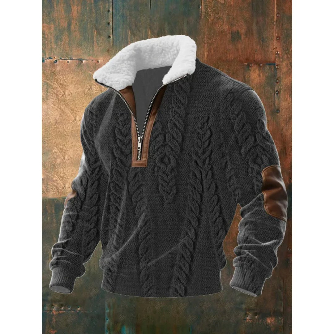Spencer | Men's High-Neck Fleece Jumper, Warm Layering Jumper | Animated Apparel